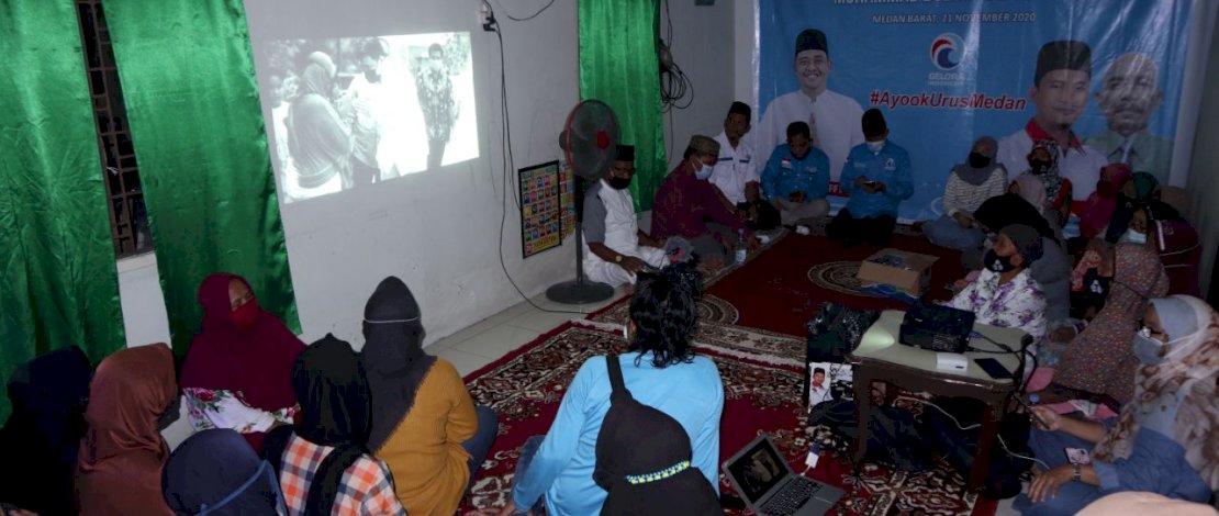 Suasana acara Perwiritan di Medan Barat, Sabtu (21/11/2020).