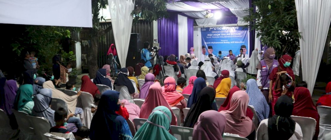 Bobby Nasution meresmikan Rumah Quran di Kecamatan Medan Tembung, Selasa (1/12/2020) malam.