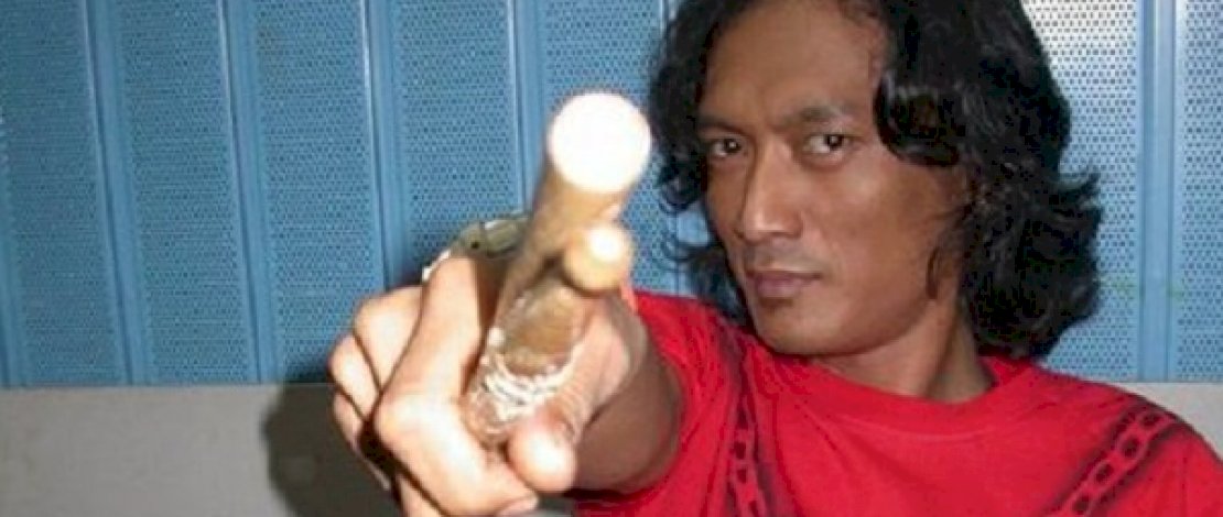 Jaka Hidayat saat diperiksa di Mapolda Metro Jaya.