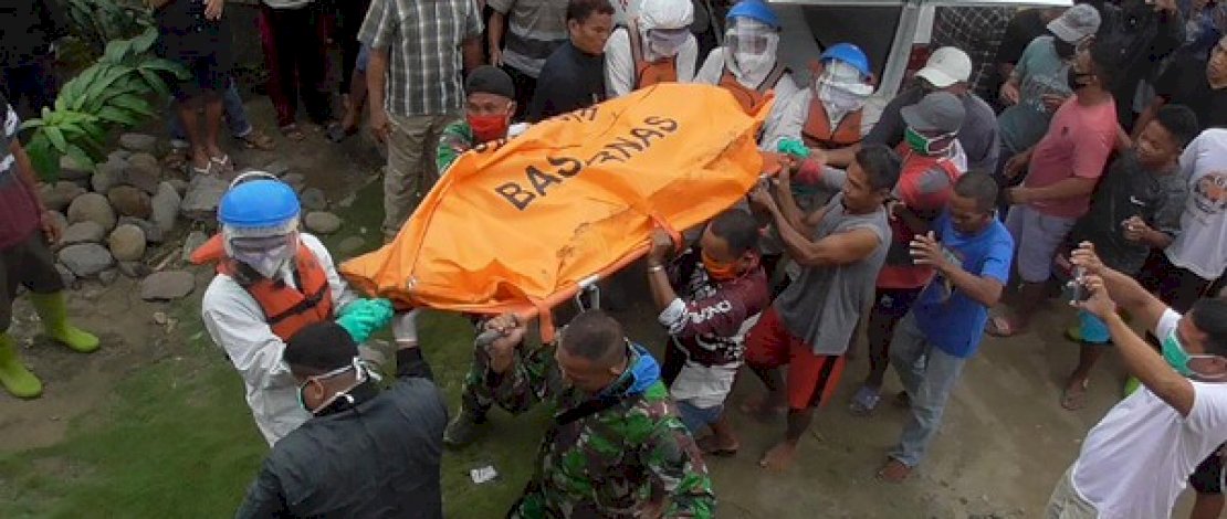 Jasad Hasanuddin usai ditemukan Tim Basarnas.