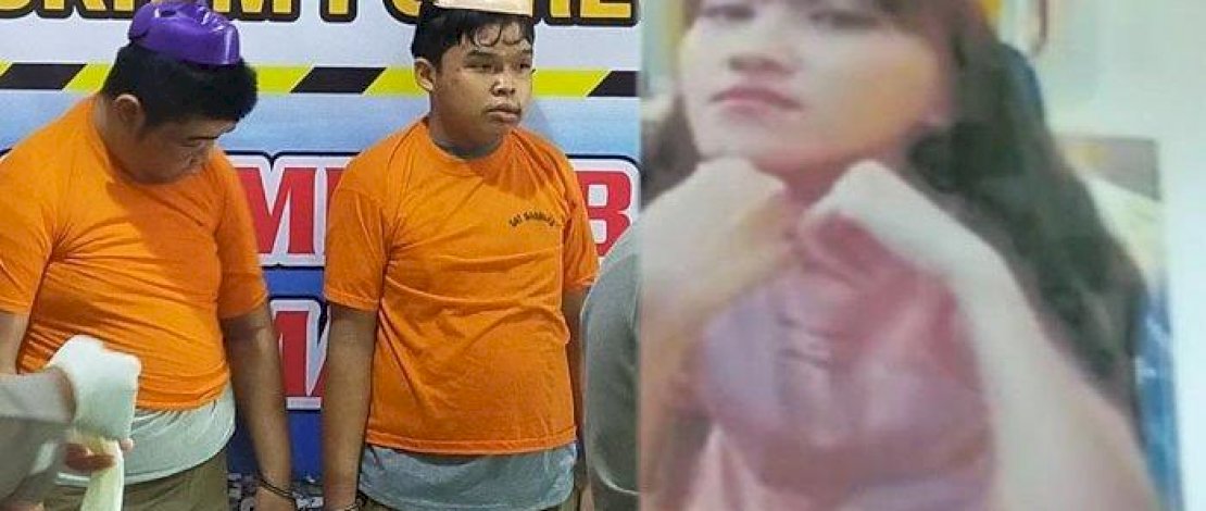 Jefri, Michael dan korban Elvina semasa hidup.