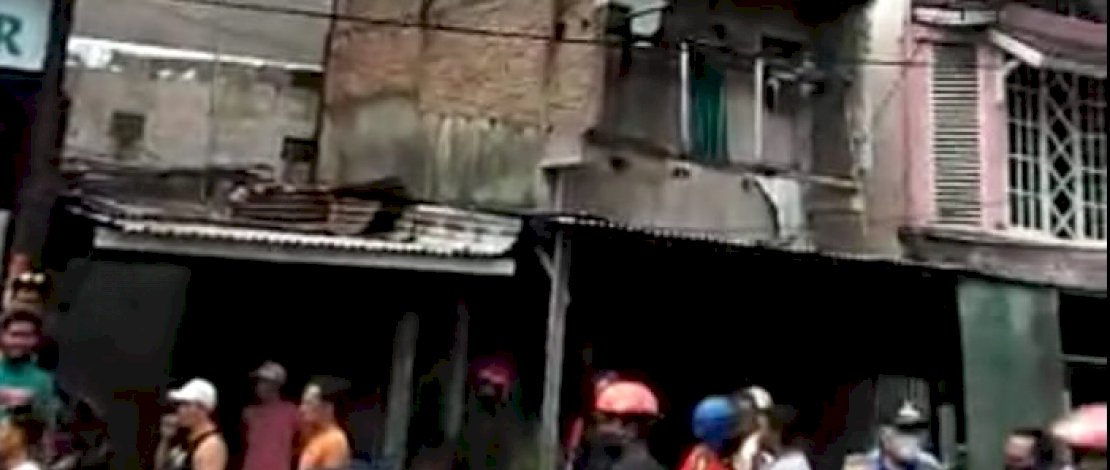 Kebakaran di Maccini Sawah, Makassar. Api sudah dijinakkan. 