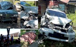 Detik-detik Mobil Rombongan Pengantin Alami Kecelakaan Beruntun