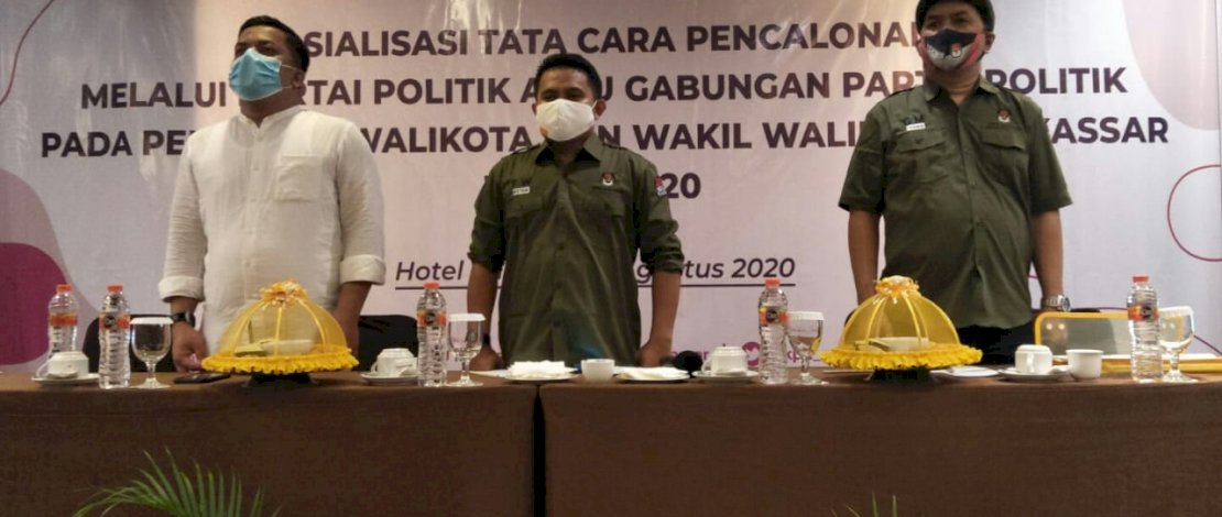 Suasana sosialisasi tata cara pencalonan yang dihelat KPU Kota Makassar.