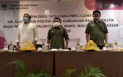 Hadirkan LO Parpol dan Paslon, KPU Makassar Sosialisasi Tata Cara Pencalonan