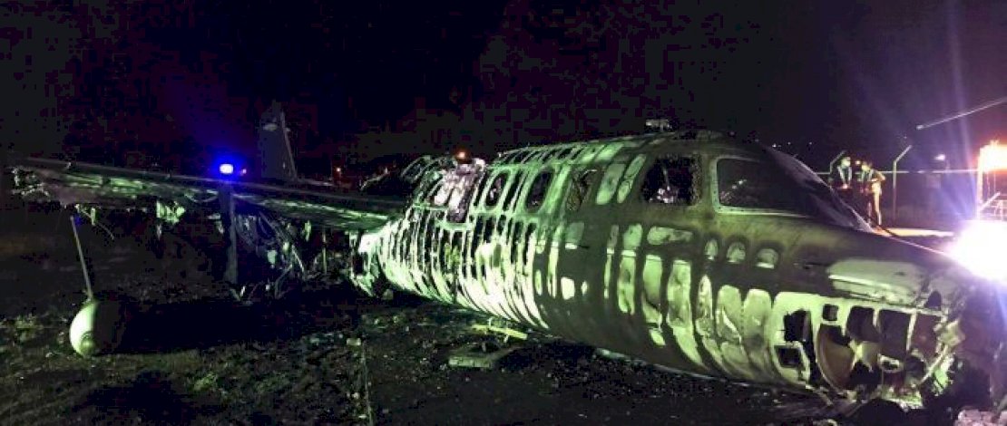 Puing-puing Lionair yang meledak.