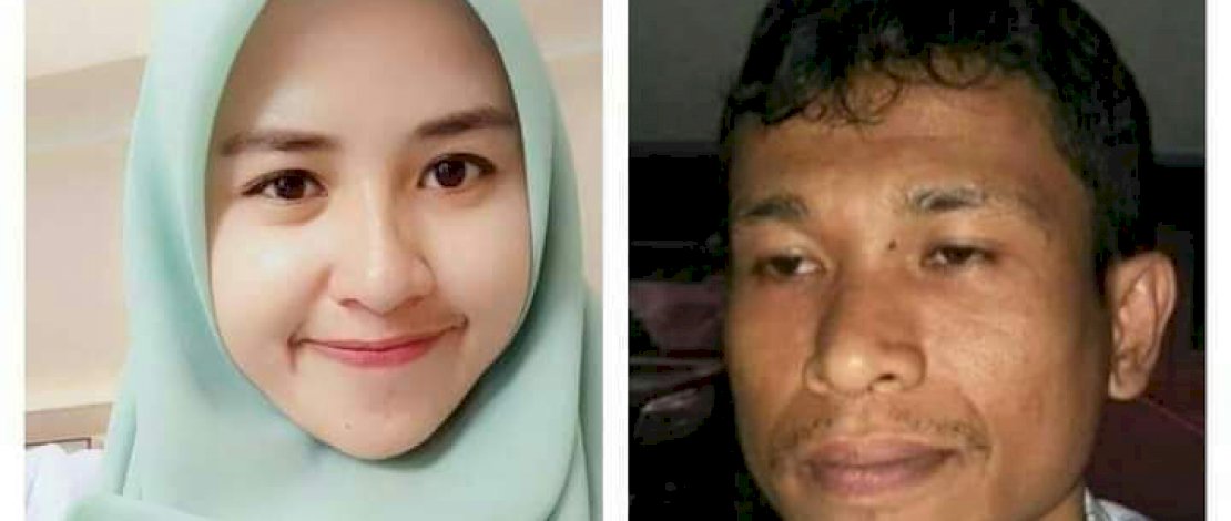 Mahasiswi yang tewas (semasa hidup) dan pelaku. IST