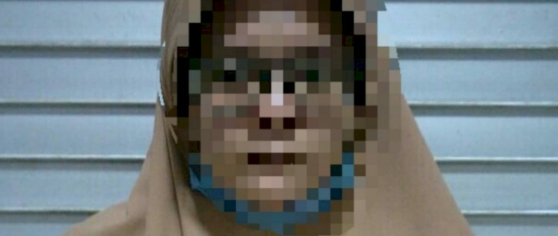 Pelaku saat diamankan polisi. IST