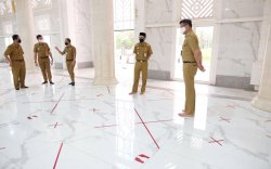 Segera Dibuka, Bupati Gowa Tinjau Kesiapan Masjid Agung Syekh Yusuf