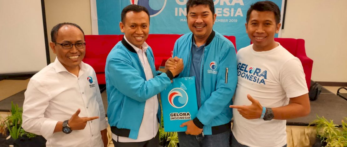 Ketua Gelora Sulsel, Syamsari Kitta dalam kegiatan Partai Gelora.