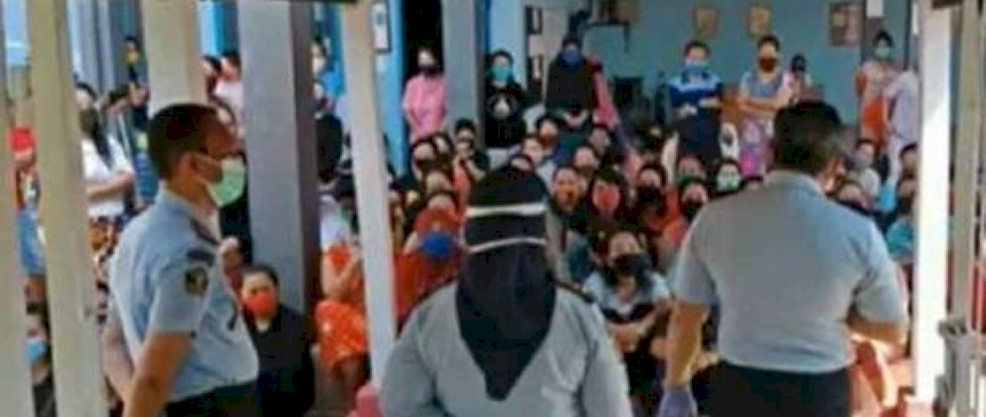 Penyuluhan soal protokol kesehatan di Lapas Perempuan Sungguminasa, Bollangi. (Istimewa)