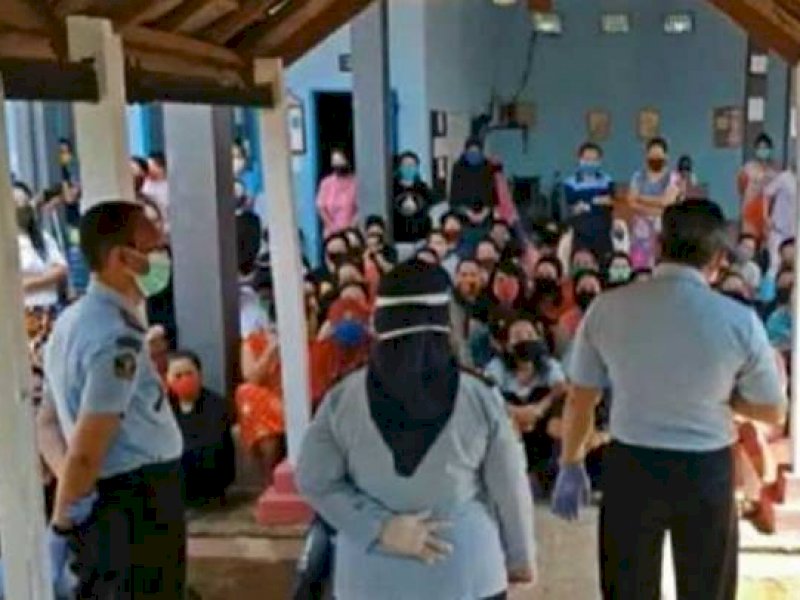 Napi Positif Covid-19 di Lapas Wanita Gowa Tembus 110 Orang