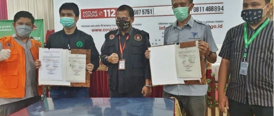 Suasana penandatanganan MoU antara PD Pasar dan Gojek Indonesia.