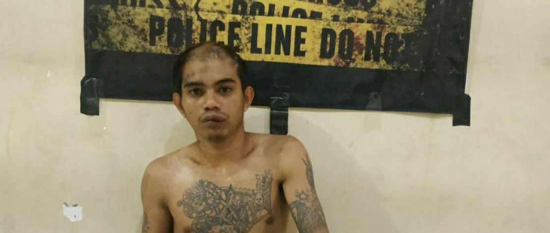 Edo saat ditangkap polisi. FOTO/IST Edo saat ditangkap polisi. FOTO/IST