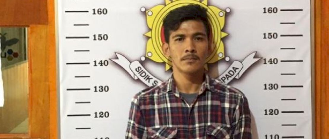 Fadli Ardiansyah usai dibekuk Satreskrim Polres Toraja Utara.