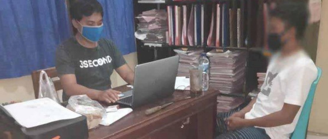 GR di depan penyidik Polsek Wara Selatan, Palopo.