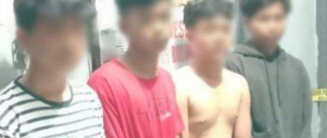Empat pelaku penikaman di Taman Kota Bulukumba dini hari tadi, dibekuk.