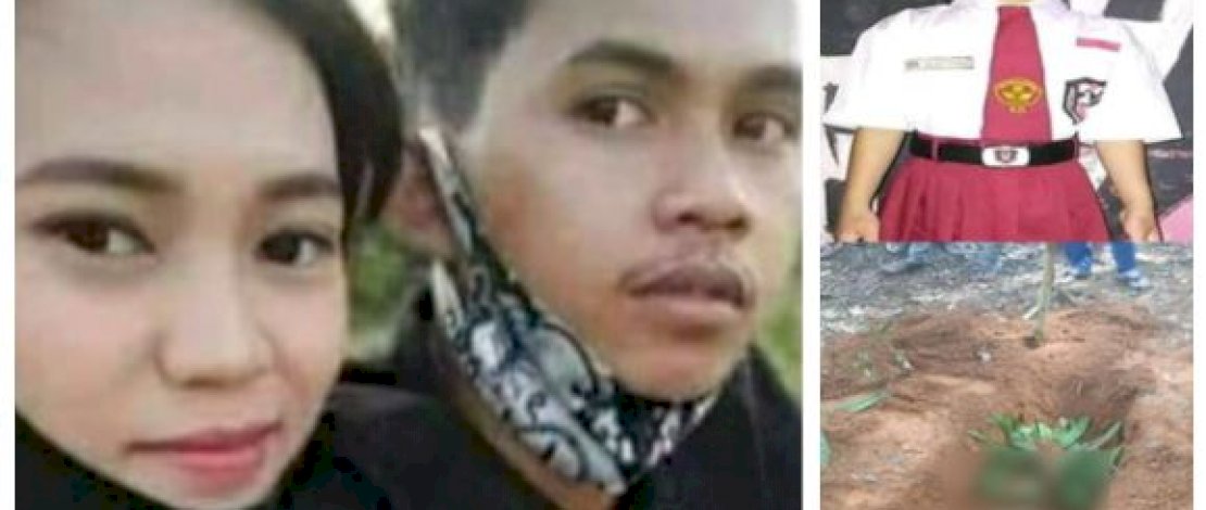 Sepasang suami istri pembunuh anak, korban dan lubang saat korban ditemukan.   