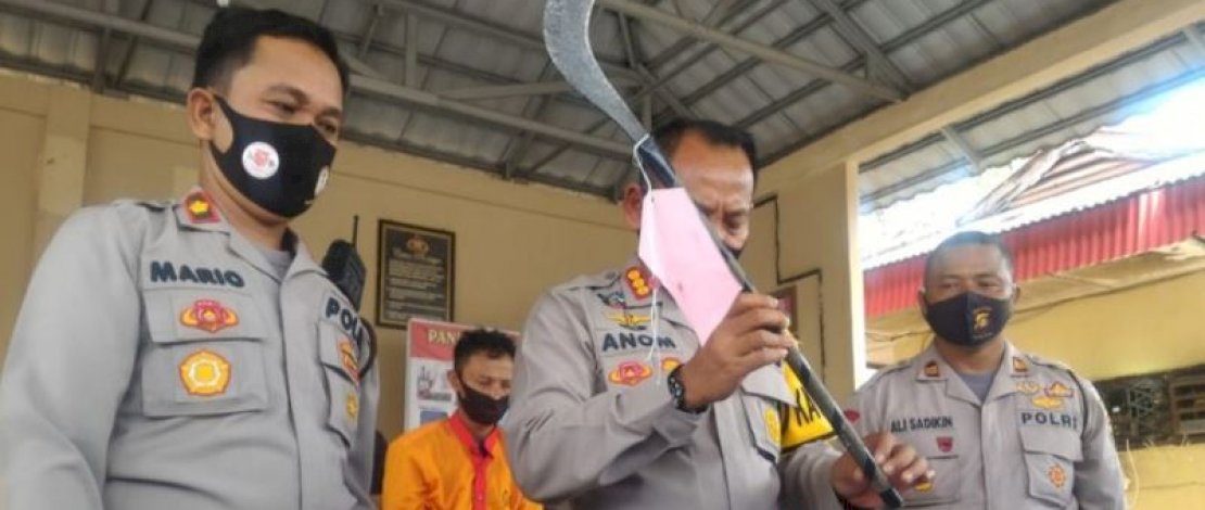 Senjata yang digunakan pelaku untuk menghabisi korban.