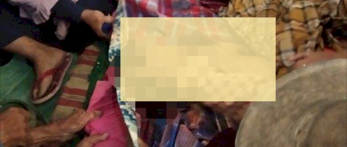 Korban pembunuhan di Bulukumba saat disemayamkan.