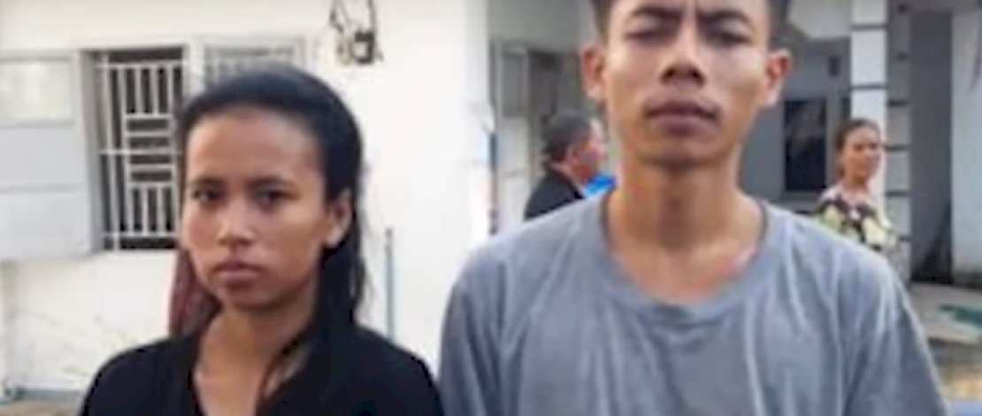 Syahrul Bariah dan Ryan Afrishak, pelaku pembunuhan terhadap seorang mahasiswi di Binjai.