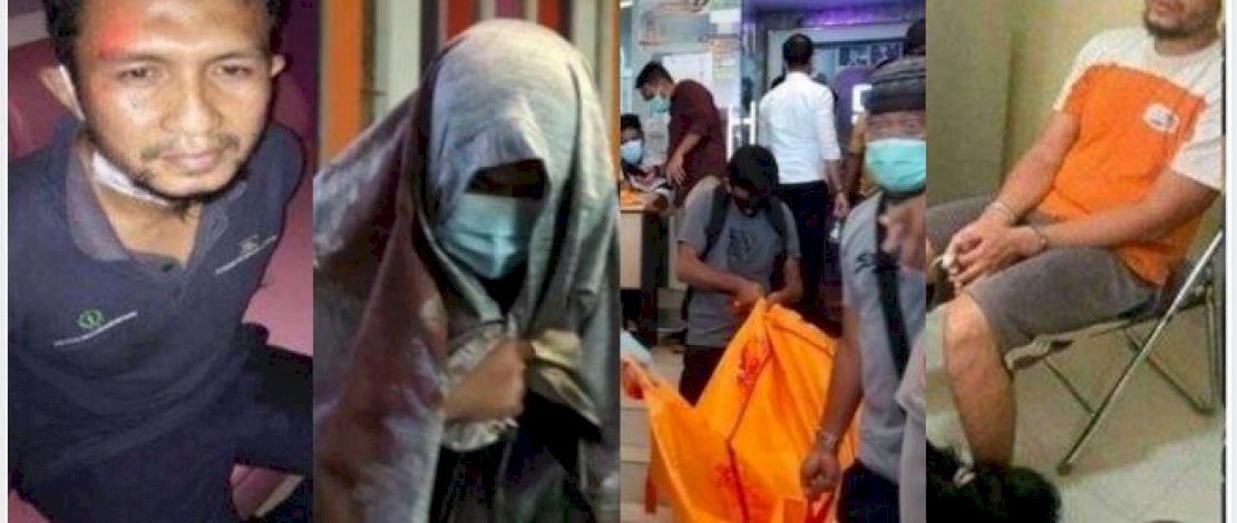 Rivat duduk di room 3 usai membunuh, Yebi dengan jaket berlumur darah, jenazah korban Ario dievakuasi, Yebi mencium kaki suaminya dan mengaku menyesal.