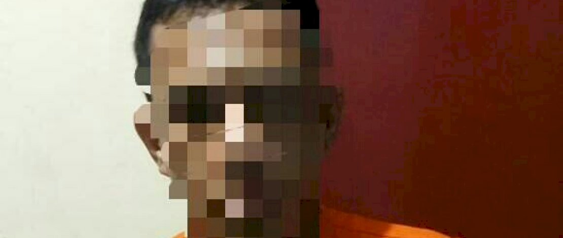 UD, pengedar narkoba yang sempat melawan saat digeledah Sat Narkoba Polres Sinjai.