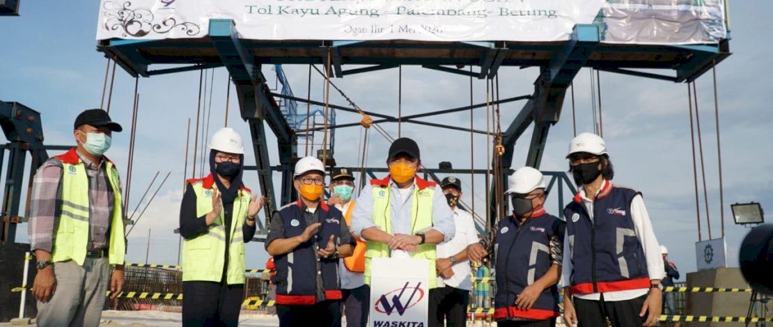 Suasana peresmian tol Kapal Betung, menghubungkan Palembang dan Lampung.