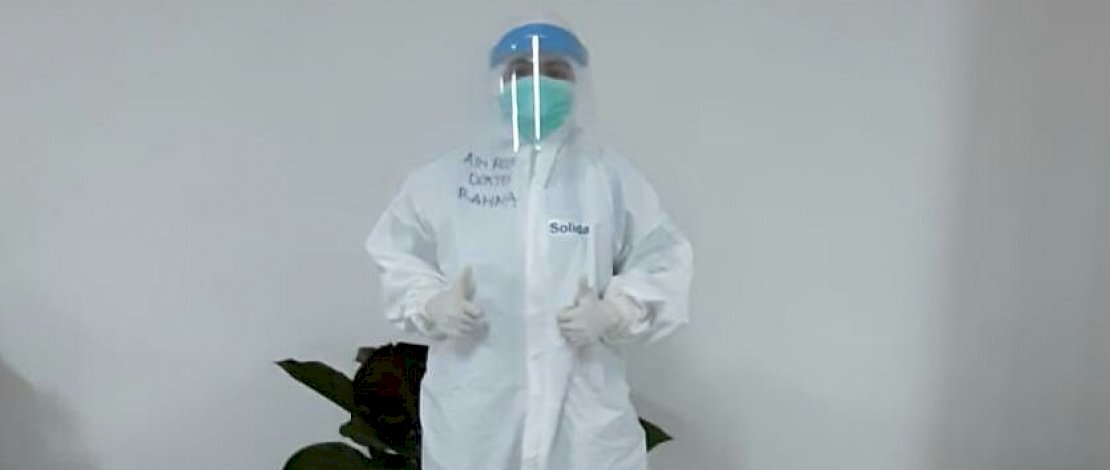 dr Rahmadani yang dikirim Polres Merauke ke Wisma Atlet Jakarta untuk menangani Covid-19.