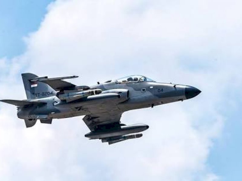 Pesawat Tempur Hawk-200 Milik TNI AU Sedang Latihan Saat Terjatuh