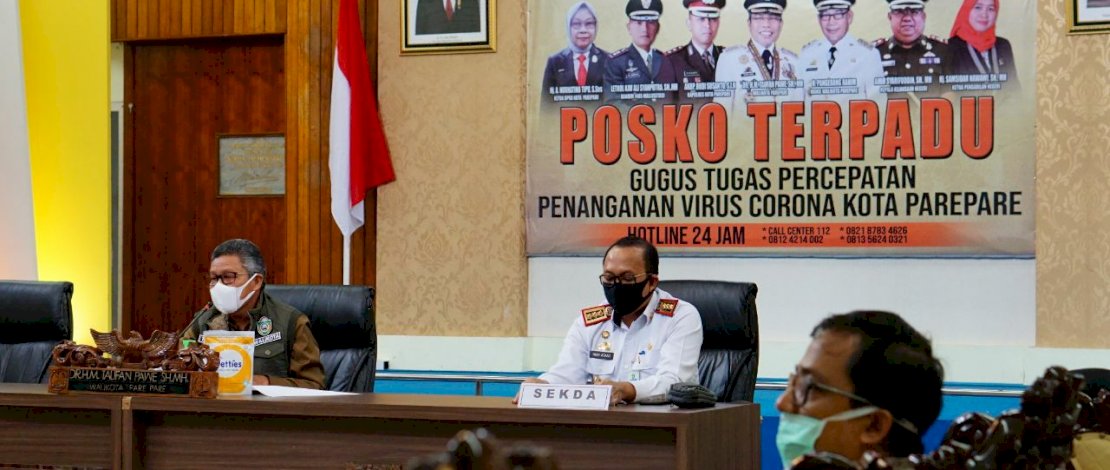 Taufan Pawe Ikut Vicon HLM bersama Gubernur Sulsel dan BI