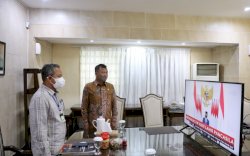 Hari Lahir Pancasila, Pj Walikota Makassar Vidcon Bersama Presiden RI
