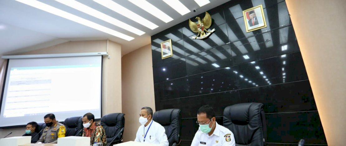 Rapat Koordinasi bersama Forkopimda Kota Makassar, Jumat (12/6/2020).