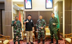 Komandan Puslatpur Baturaja Temui Gubernur Sumsel
