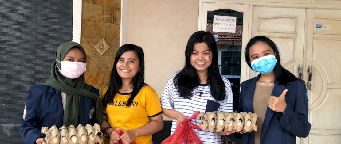 BEM POLINELA Berikan Bantuan Sembako untuk Mahasiswa Rantau