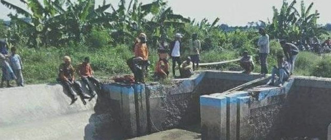 Lokasi saat Tarjono ditemukan warga. FOTO/Detikcom.