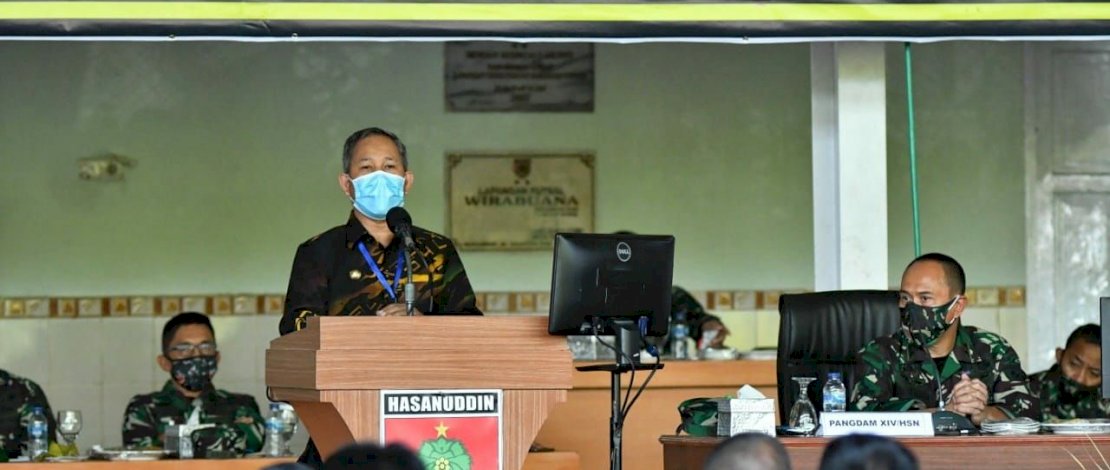 Pangdam Hasanuddin dan PJ Wali Kota Makassar Komitmen Putus Rantai Covid-19 
