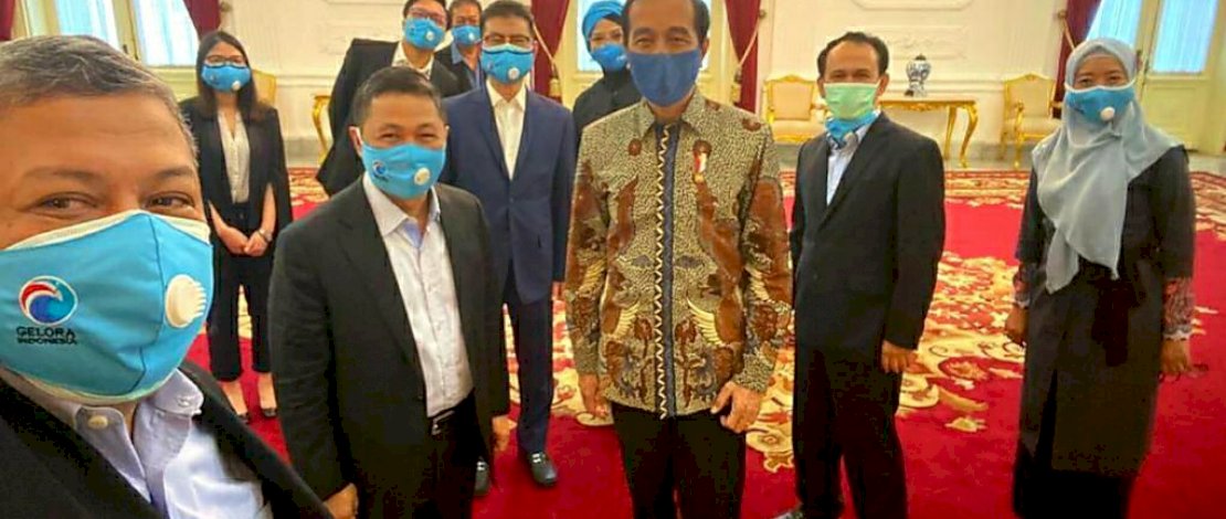 Pertemuan Presiden Jokowi dengan pengurus Partai Gelora Indonesia. IST