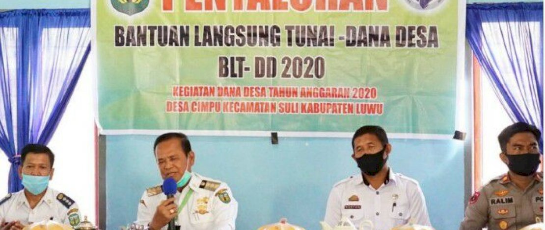 &nbsp;Bupati Luwu Salurkan BLT-DD Tahap III di Desa Cimpu