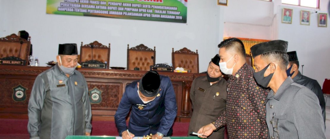 Bupati Takalar Sampaikan Pendapat Akhir Ranperda APBD 2019