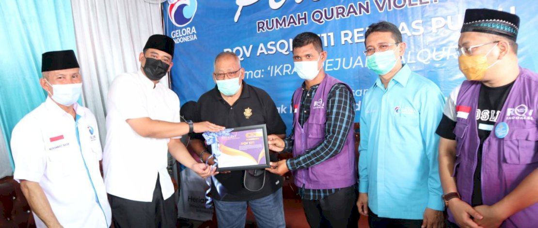 Peresmian Rumah Quran Violet di Medan Marelan, Senin (30/11/2020). 