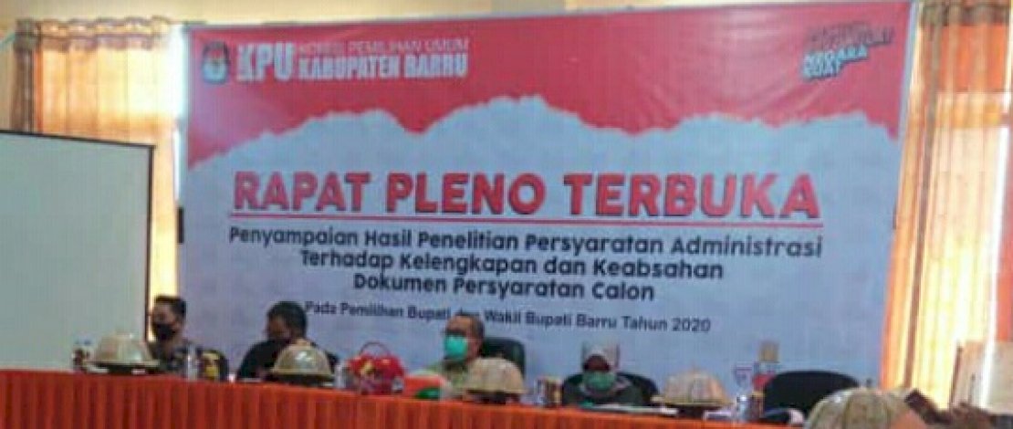 Pleno KPU Barru, Andi Mirza Riogi digugurkan dari kontestasi Pilkada Barru 2020. Pleno KPU Barru, Andi Mirza Riogi digugurkan dari kontestasi Pilkada Barru 2020.