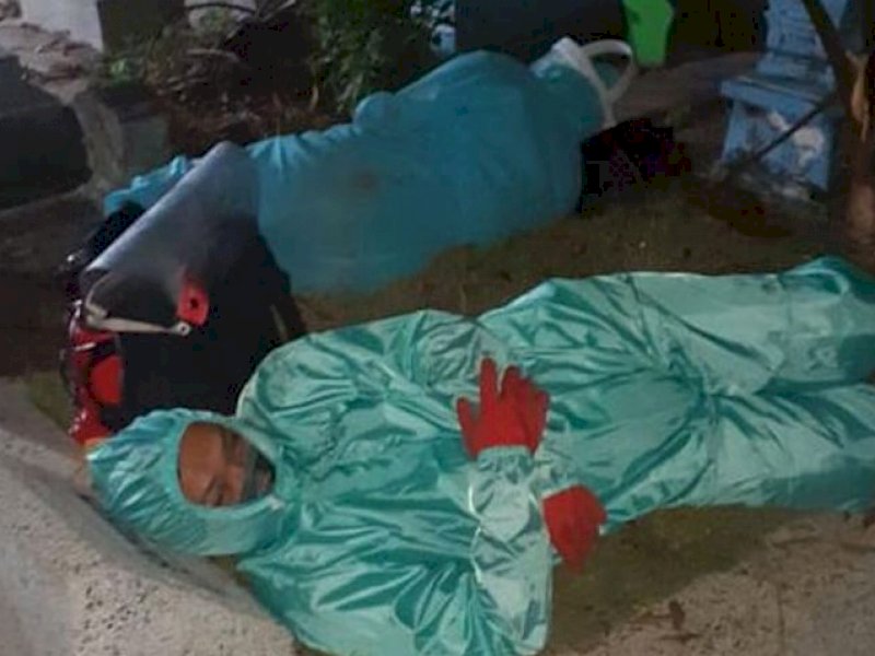 Kisah Polisi Makamkan 70 Jenazah Covid-19 sehingga Sering Tertidur di Kuburan