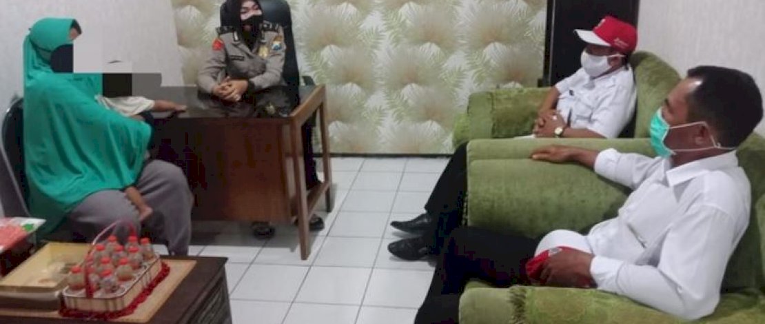 MA saat diperiksa polisi.