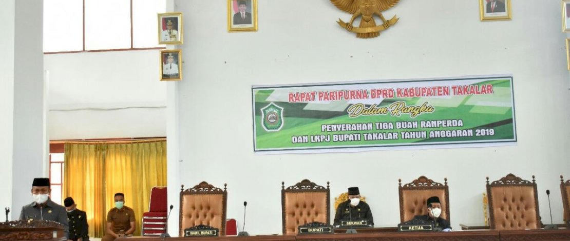 Penyerahan 2 Ranperda dan 1 usulan ranperda dari Pemkab Takalar ke DPRD Takalar.