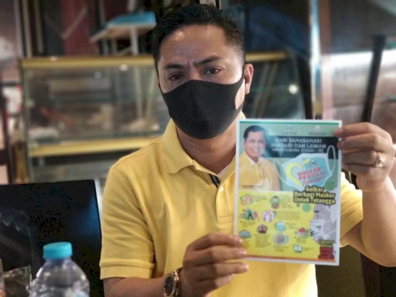 Golkar Sulsel Peduli Tetangga, Bagikan 8000 Masker untuk Cegah Covid-19