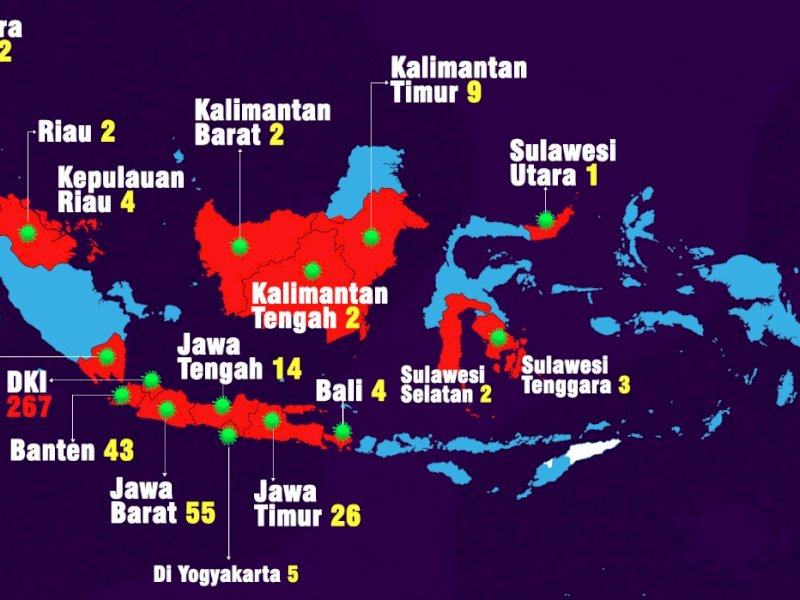 Sudah 50 Persen Provinsi Indonesia Terpapar Virus Corona