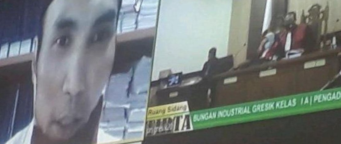 Jebfar saat sidang virtual.