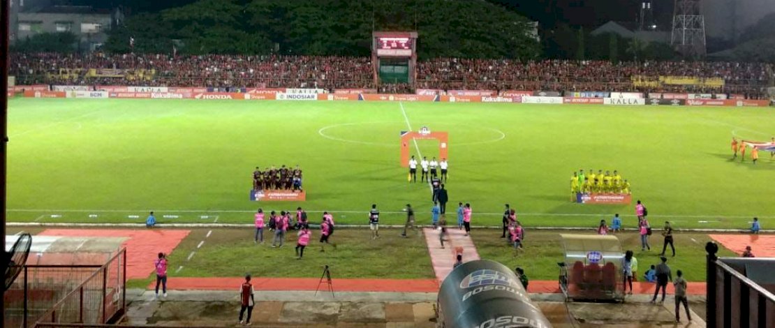 PSM Makassar vs Barito Putera di Stadion Andi Mattalatta, Makassar, Minggu (15/3/2020) malam.