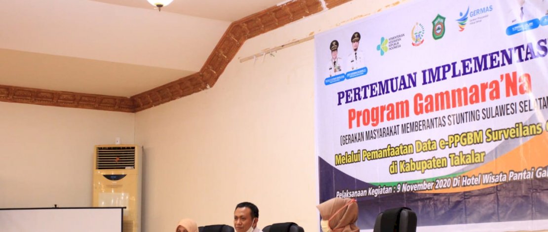 Bupati Takalar, H Syamsari memberi arahan pada pertemuan implementasi Program Gammara'na, Senin (9/11/2020).